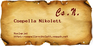 Csepella Nikolett névjegykártya