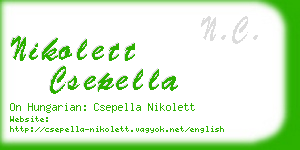 nikolett csepella business card